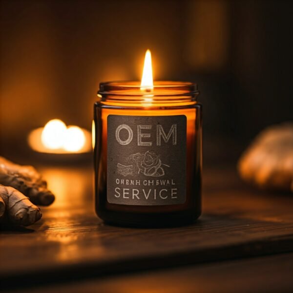 Ginger scented oriental candle