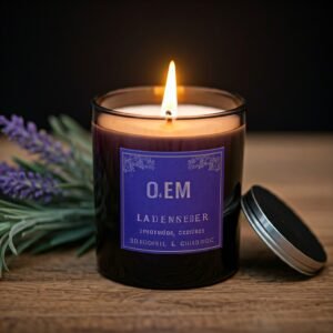 Lavender scented candle