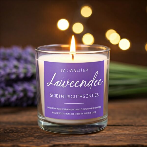 Lavender scented candle