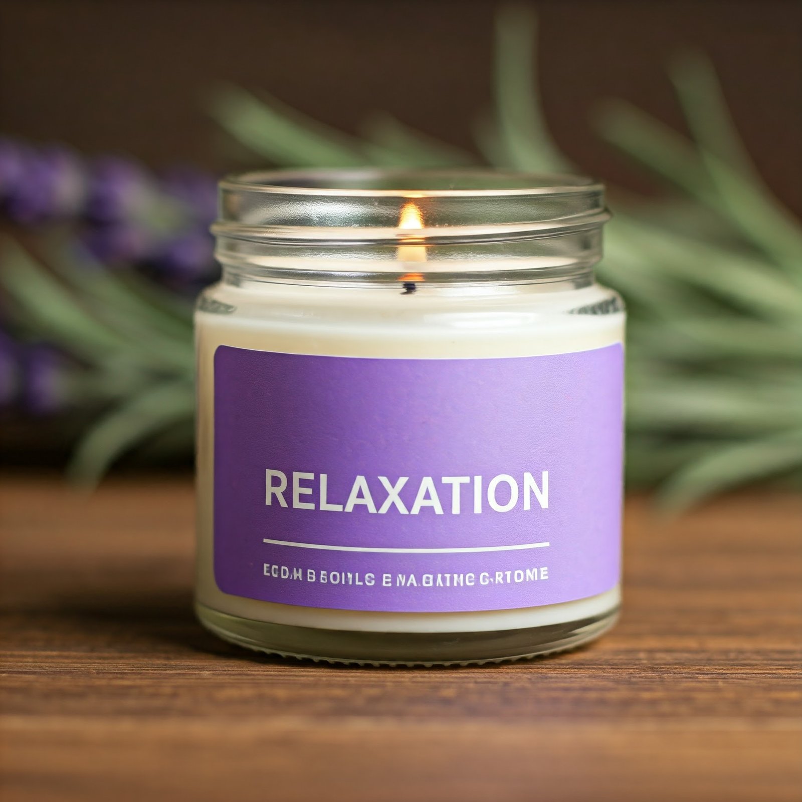 Lavender scented candle