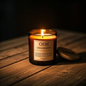 cedar wood scented candle