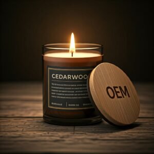 cedar wood scented candle