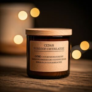 cedar wood scented candle