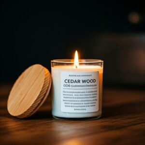 cedar wood scented candle