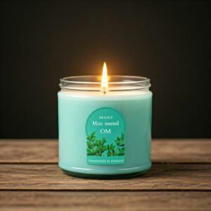 mint herbal scented candle