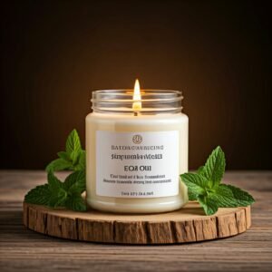 mint herbal scented candle