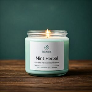 mint herbal scented candle