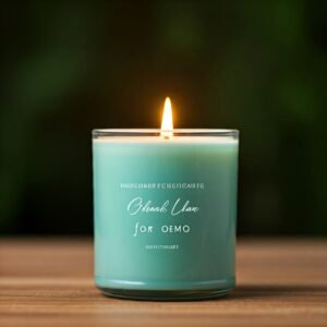 mint herbal scented candle