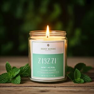 mint herbal scented candle