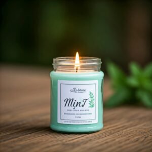 mint herbal scented candle