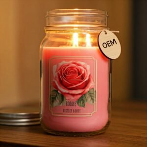 rose scented candle