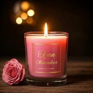 rose scented candle