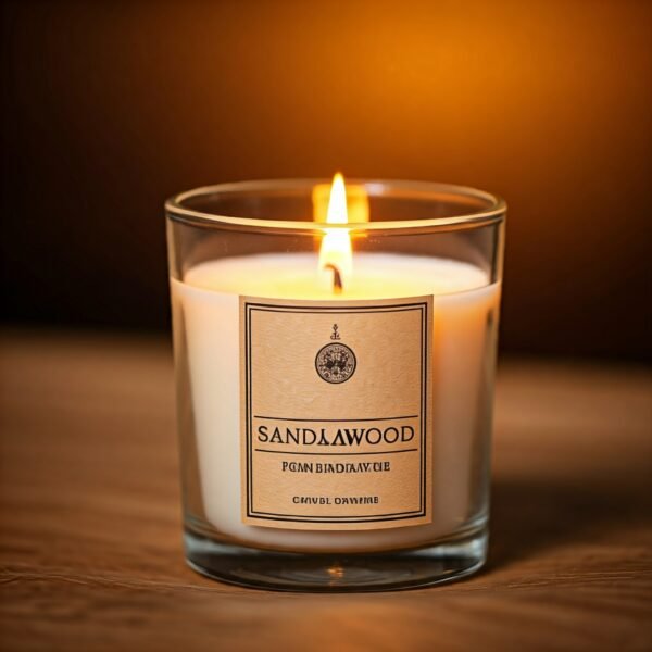 Sandalwood scented candle