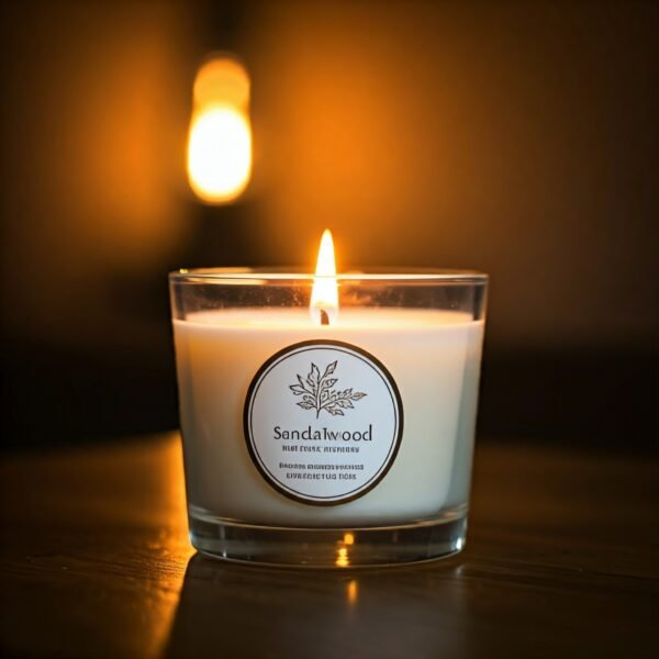 Sandalwood scented candle