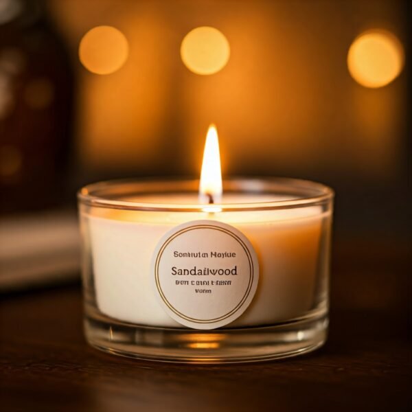 Sandalwood scented candle