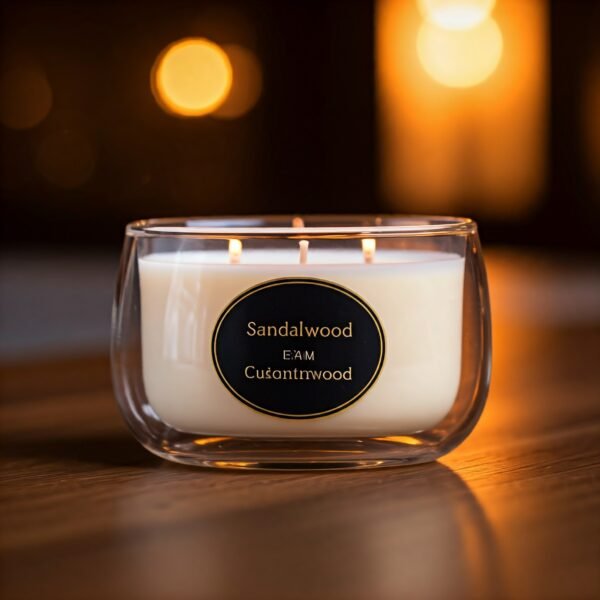 Sandalwood scented candle