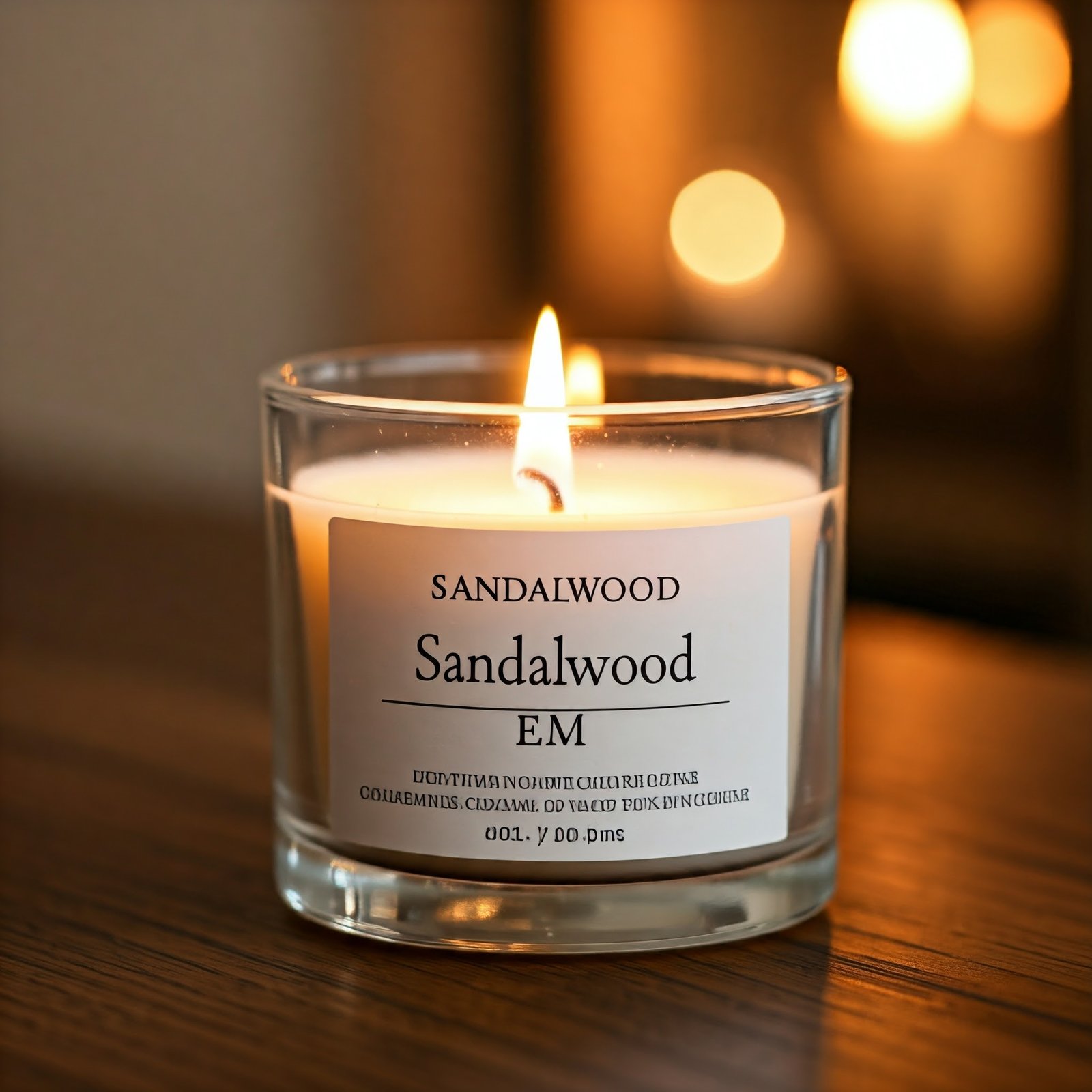 Sandalwood scented candle