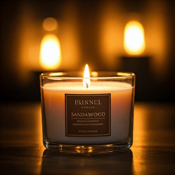 Sandalwood scented candle